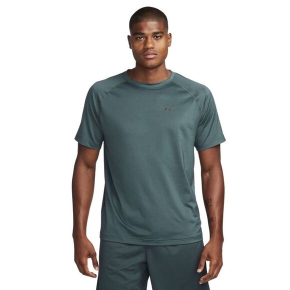 Nike Ready Dri-FIT Short-Sleeve Fitness Top Colour: Deep Jungle/Black Size L - Picture 1 of 14